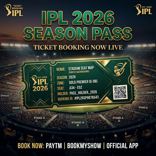 IPL 2026 Ticket Booking – Prices, Dates & How to Book Online