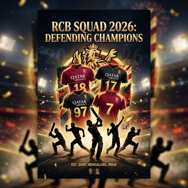 RCB Squad 2026 – Full Team Players List & Analysis
